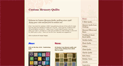 Desktop Screenshot of custommemoryquilts.com
